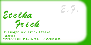 etelka frick business card